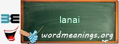 WordMeaning blackboard for lanai